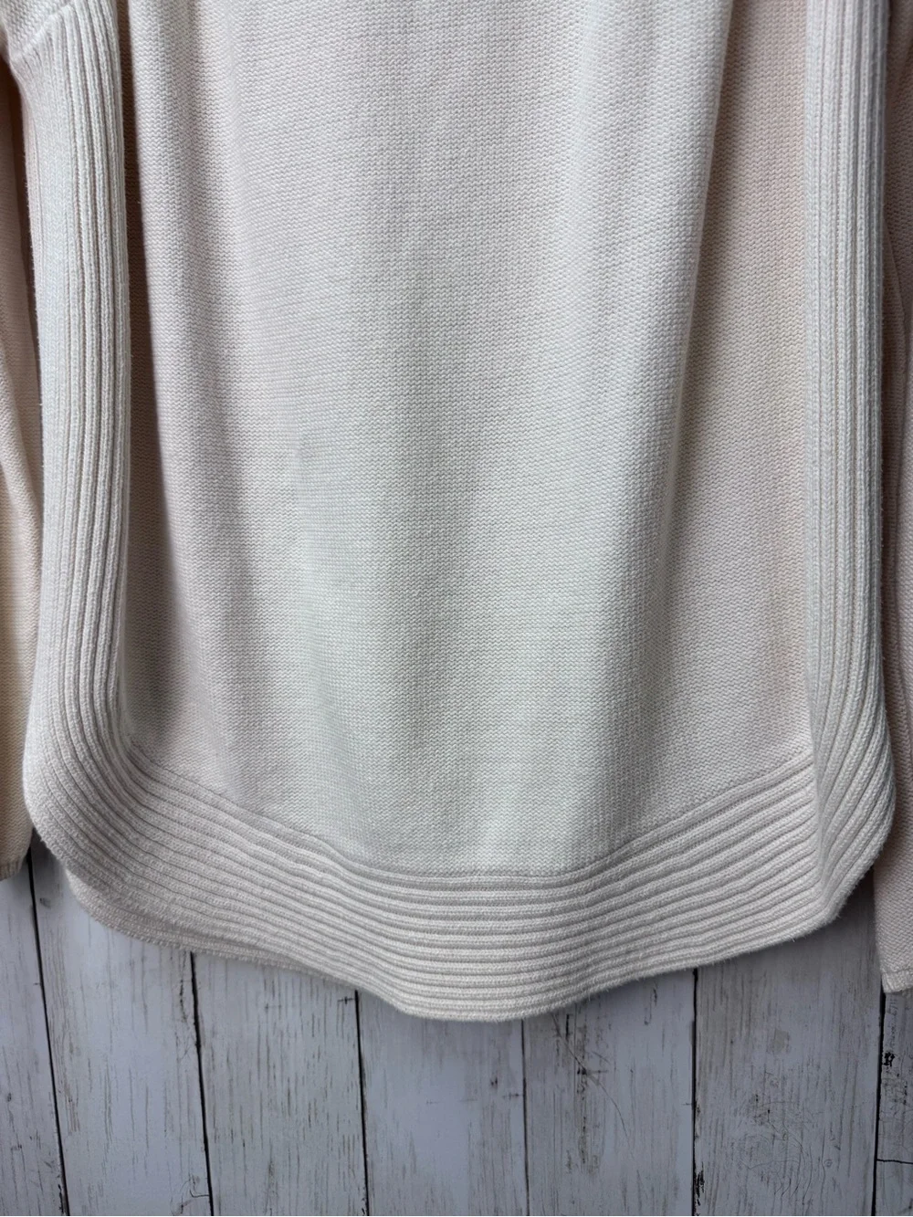 Loft Women's Cream Cowl Neck Sweater size XL - Picture 5 of 8